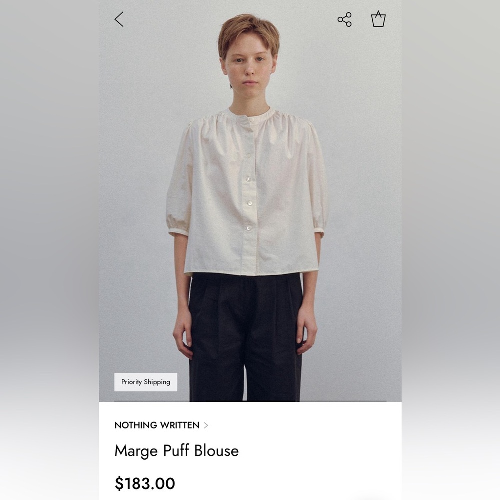 NOTHING WRITTEN
Marge Puff Blouse